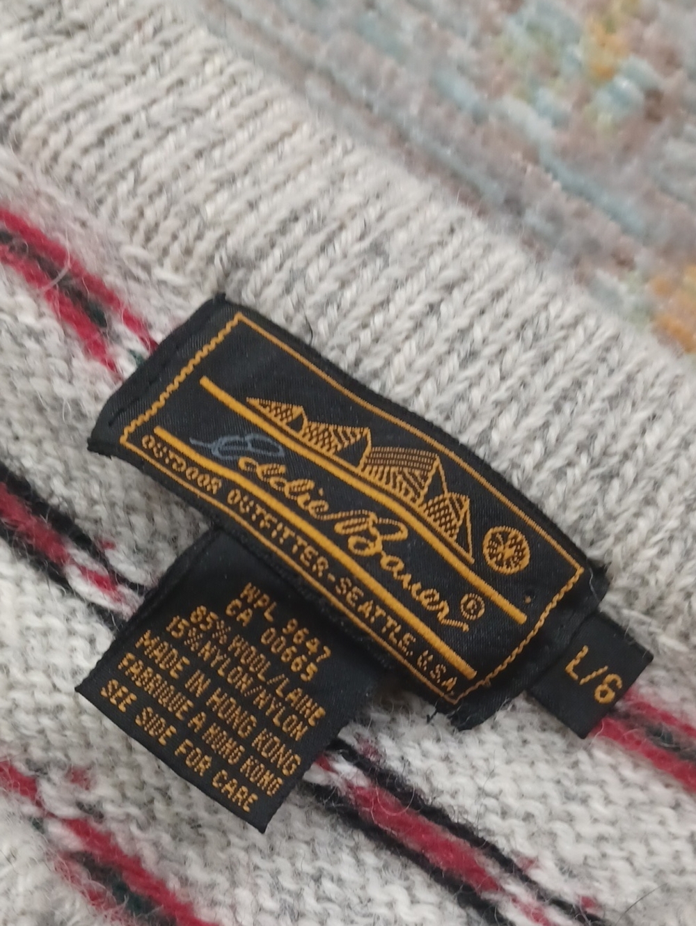 Vintage Eddie Bauer Wool Blend Cardigan Sweater - Picture 3 of 5